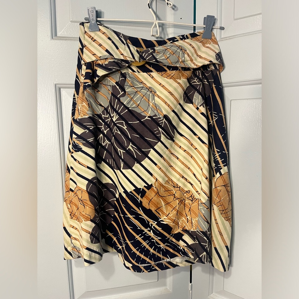 Odille Anthropologie Patterned Skirt Size 8